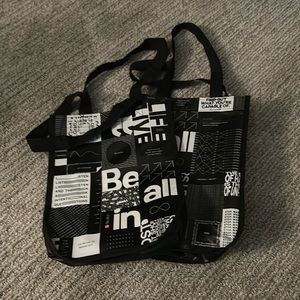 Small Back Lululemon shopping, lunch, gym bags.